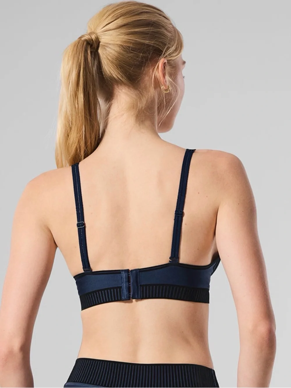 ALO Yoga Navy Scoop-Back Sports Bra